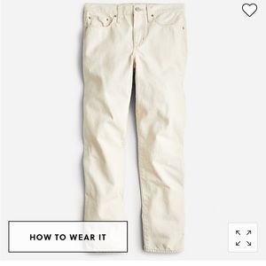 Brand new J crew full length classic straight leg Ecru color jeans